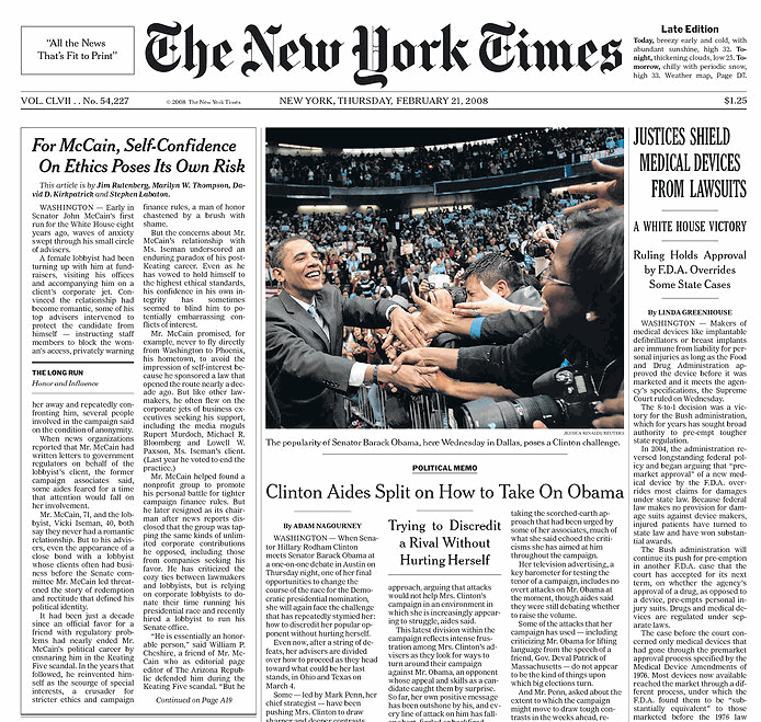 NYT Hit Piece on McCain