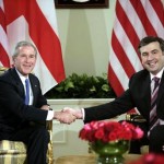 George W. Bush and Mikheil Saakashvili