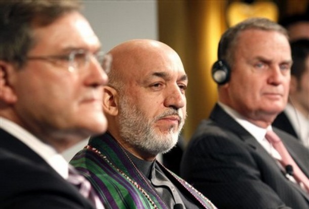 Franz Josef Jung, Hamid Karzai, James Jones