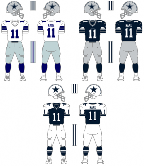 cowboys uniforms over the years