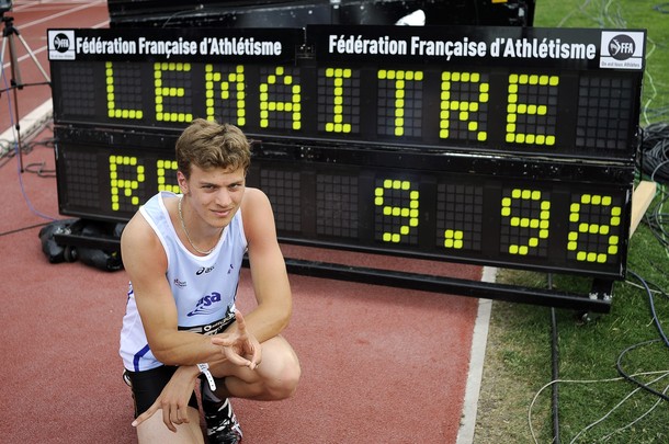 French athlete Christophe Lemaitre poses