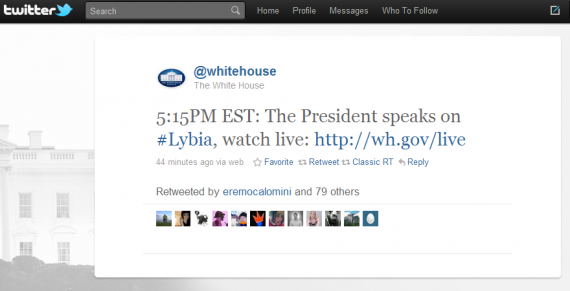 White House Twitter Feed Misspells Libya