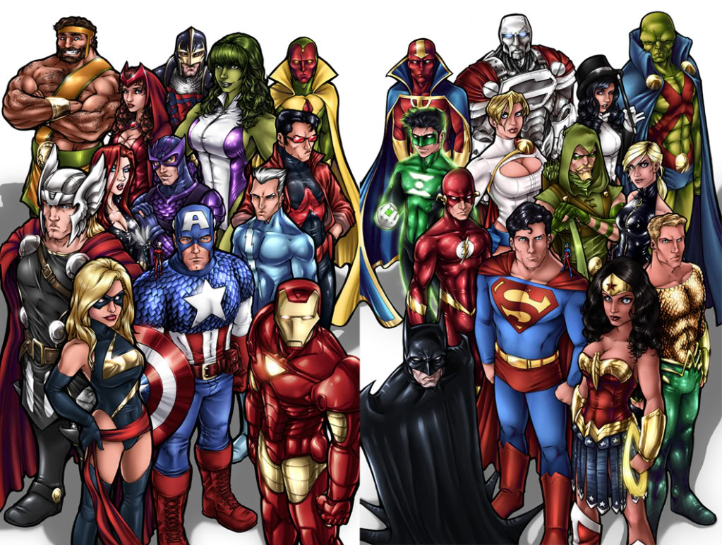 Comparación De Personajes De Marvel Con Los De Dc Comics ~ Tjll Extras
