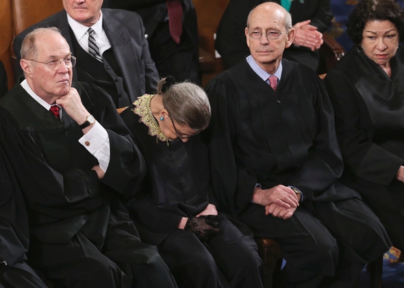Image result for ginsburg asleep on bench