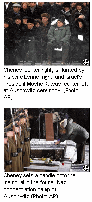 Photo: Vice President Dick Cheney at Auschwitz