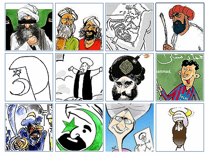 Photo: Danish Muslim cartoons published in Denmark's Jyllands-Posten