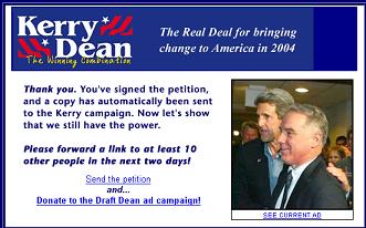 Howard Dean for Vice President petition