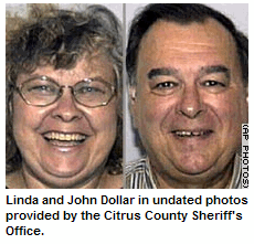 Linda and John Dollar in undated photos provided by the Citrus County Sheriff's Office.