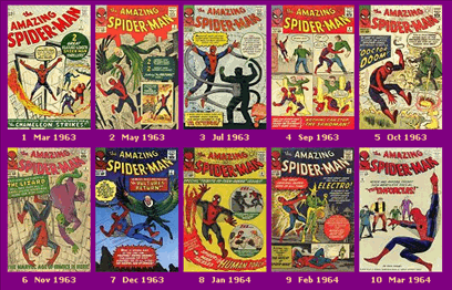 Photo: Covers of issues #1-10 of the Amazing Spider-Man