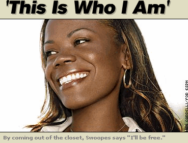 Photo: WNBA Houston Cougar Sheryl Swoopes  the reigning WNBA MVP reveals to ESPN The Magazine that she is a lesbian