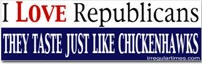 Sticker Republican Chickenhawks