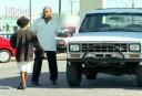 This undated still image, taken from video and released by Xtreme Entertainment Group, shows O.J. Simpson trying to sell his infamous white Ford Bronco in a scene from his show, 'Juiced.' (AP Photo/Xtreme Entertainment Group)