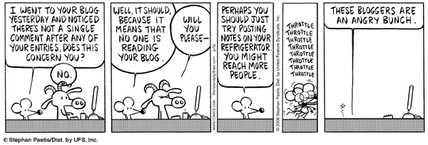 Pearls Before Swine on Blogging Comments