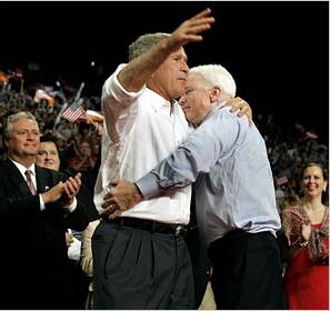 Bush McCain Hug Photo
