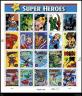 Superhero Stamps Photo his image provided by the U.S. Postal Service shows new 39-cent and 24-cent postage stamps featuring Batman, Superman, Wonder Woman, Supergirl and half a dozen other superheros, which will be released Thurday, July 20, 2006, and will go on sale in the U.S. Friday. (AP Photo/U.S. Postal Service)