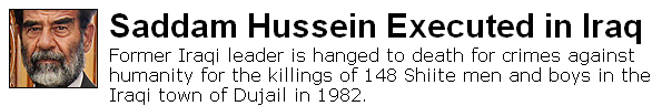 Saddam Executed Washington Post Blurb