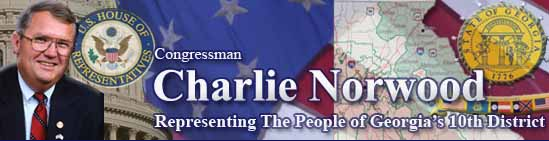 Charlie Norwood Congressional Homepage Banner