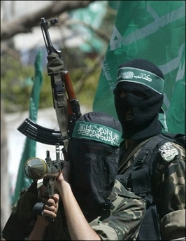 Hamas Militants Photo Hamas militants demand the release of Palestinians being held in Israeli jails during a protest on 20 April 2007. The armed wing of Hamas has declared an end to its five-month truce with Israel as it claimed to have fired dozens of rockets into the Jewish state on its Independence Day.