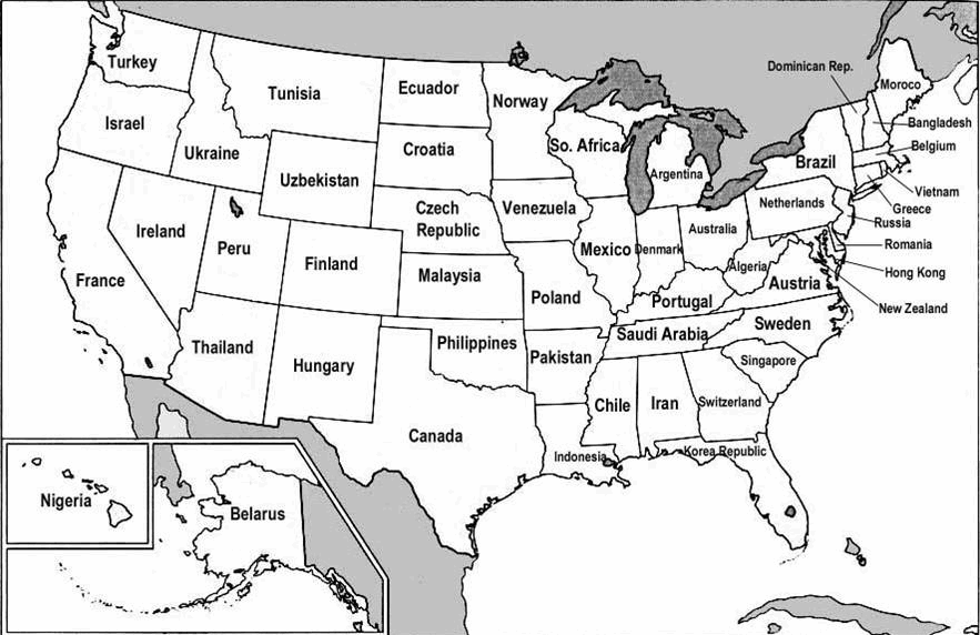 USA Map States Compared to Country GDPs