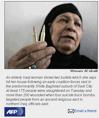 Iraqi Woman with Shiny New Bullets