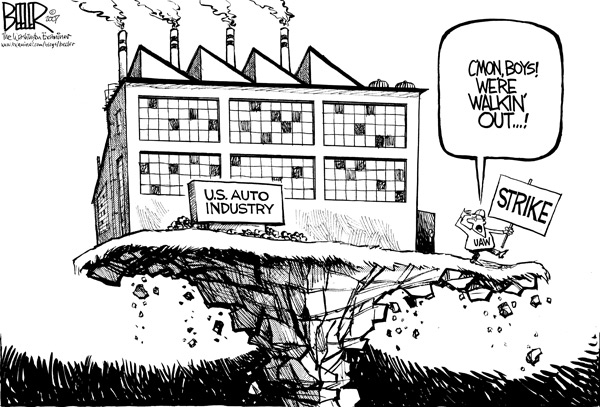 GM Strike Editorial Cartoon (Beeler)