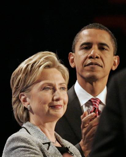 Hillary Clinton and Barack Obama Photo