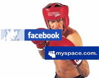 Facebook MySpace Fight Graphic