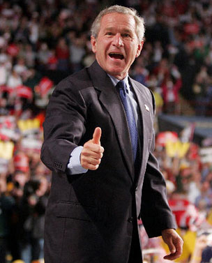 President George W. Bush Thumbs Up Photo