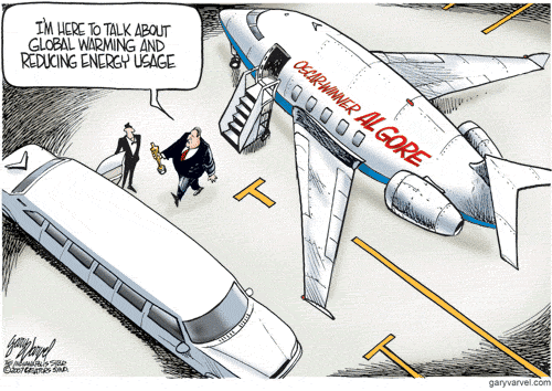 Global Warming Conferences Add to Global Warming Al Gore Plane Cartoon
