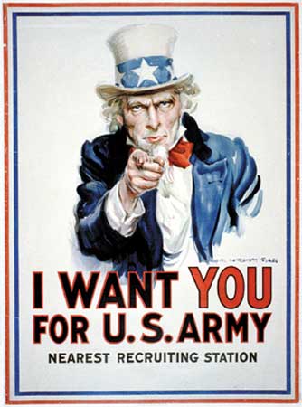Army Recruiting Uncle Sam Poster