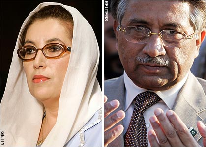Bhutto Was to Reveal Musharraf Fixing Elections Photo Miss Bhutto vowed to return home to campaign against Mr Musharraf