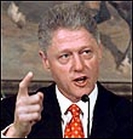 Bill Clinton Lie Finger Wag Photo
