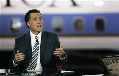 Romney Not Buying Super Tuesday Ads? Presidential candidate former Massachusetts Governor Mitt Romney speaks during the CNN/Los Angeles Times Republican presidential debate at the Ronald Reagan Presidential Library in Simi Valley, California January 30, 2008. (Robert Galbraith/Reuters)