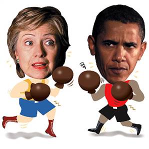 Hillary - Obama Boxing
