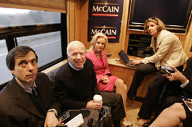 McCain Rides 1st Class Train