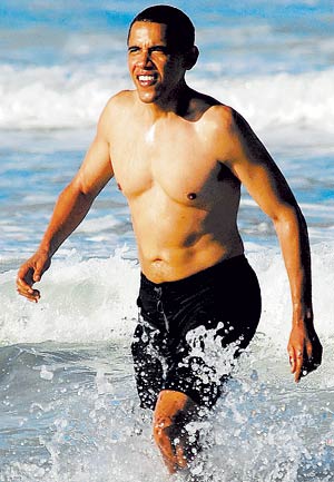 Obama Beach Photo