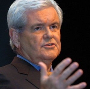 Former U.S. Speaker of the House Newt Gingrich speaks, as he kicks off three days of policy workshops, at the Cobb Galleria Centre, Thursday, Sept. 27, 2007 in Atlanta. (AP Photo/Gregory Smith)