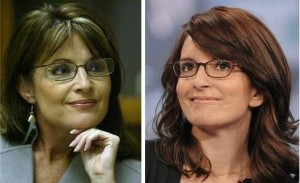 Separated at Birth? Writer - actress Tina Fey makes an appearance on MTV's Total Request Live at MTV Studios, in this Tuesday, April 22, 2008 file photo in New York. Fey is 'likely' to return to her former show, 'Saturday Night Live,' Saturday to play the Alaskan governor and Sen. John McCain's running mate, a person close to the show told The Associated Press on Friday night Sept. 12, 2008.<br /> (AP Photo/Evan Agostini, FILE)