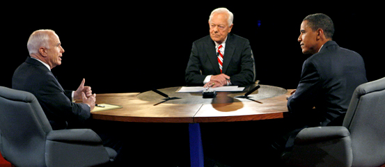 Obama McCain Third Debate Photo via YahooNews