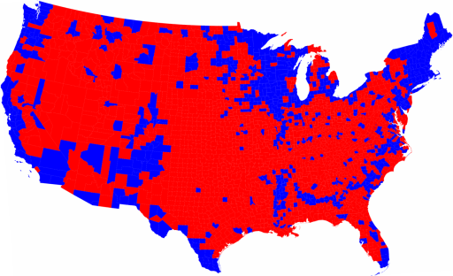 2008 Election County-By-County Map 