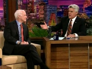 Nov. 11, 2008: John McCain talks about life after the presidential campaign with Jay Leno on the "Tonight" show. (NBC)