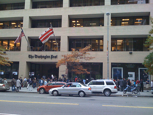 Waiting in line to get a commemorative November 5, 2008 Washington Post. Two hour wait. 