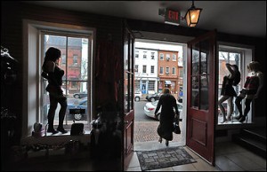 Le Tache, at 210 King St. in Old Town Alexandria, has "caused a lot of buzz" with its racy displays and adult inventory. (By Tracy A. Woodward -- The Washington Post)