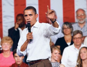 President Obama no necktie photo