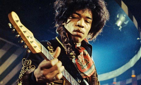 Right (and left) hand man ... Jimi Hendrix. Photograph: Marc Sharratt/Rex Features