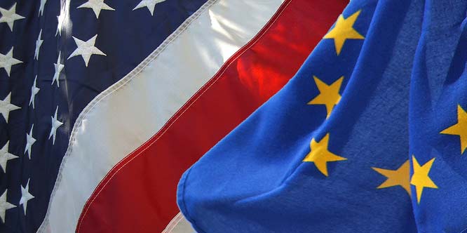 USA-EU Flags